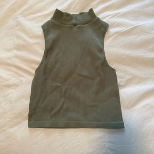 Zara ribbed mockneck tank